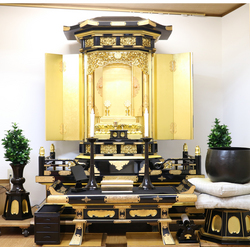 個人会館用：拠点用 最高級 大型 中古仏壇【金剛堂 5.5尺カシュ漆・黒