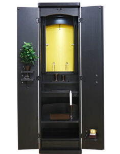 創価家具調中古仏壇 1273 ・ブラック手動厨子扉 LED照明:桜梅桃李.comから発売しました！