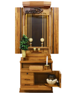 創価学会 家具調 中古仏壇 1283 チーク無垢 花包み:桜梅桃李.comから発売！