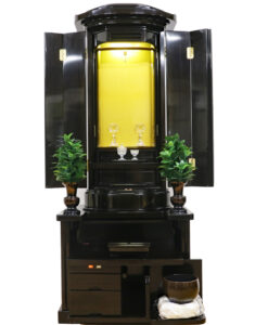 創価厨子収納型 中古仏壇B1305 風 黒檀：桜梅桃李.comから発売
