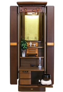 【入荷情報】欄間に咲く桜が美しい金剛堂製中古1231｜三方開きの扉で心ゆくまでご本尊様と対話を