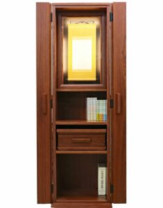 【世界に一台】その木目は、あなたの「個性」だ。「カリン」の燃えるような生命力が、祈りの炎を点火する！【即納品】