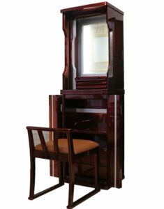 【世界に一台】桜梅桃李オリジナル！椅子付き高級仏壇「暁ーAKATSUKI」の輝き