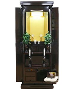 【中古A級・徳島製】創価学会 仏壇 家具調 1355号 黒檀調 ウレタン塗装｜特装御本尊様対応・完全整備済：発売！