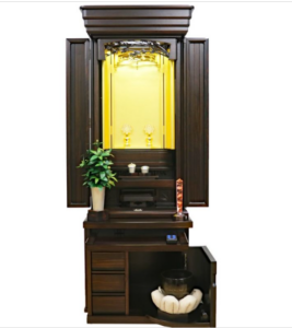 創価学会 家具調 中古仏壇 1360　笹鳴 黒檀：発売！