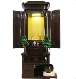 【B級品だからこそ実現！】創価学会お厨子型中古仏壇 B1393号（gd1880）が驚天動地の99,800円（税込）で大放出！「これだったらお題目があがる！」と店主大興奮の特大・鉄刀木調名作