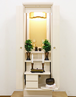 創価学会 家具調 中古仏壇 911 フロート パールホワイト：発売しました！