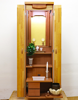 創価学会 家具調 中古仏壇 944 パイン