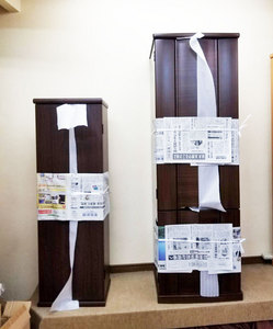 明日出荷の前準備：スマート・ダークとメイビス・ダークの梱包しました！