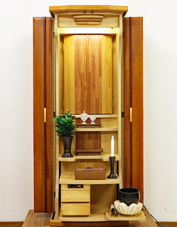 創価学会 家具調 中古仏壇 966 アンサンブル：届きました