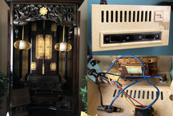 古い仏壇を使ってます。扉を閉める時、何の反応もなく手で閉めてますが、硬くて大変