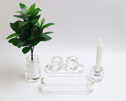 創価学会 ディアモン クリスタル8点仏具セット:桜梅桃李：ミニ仏具セット発売中！