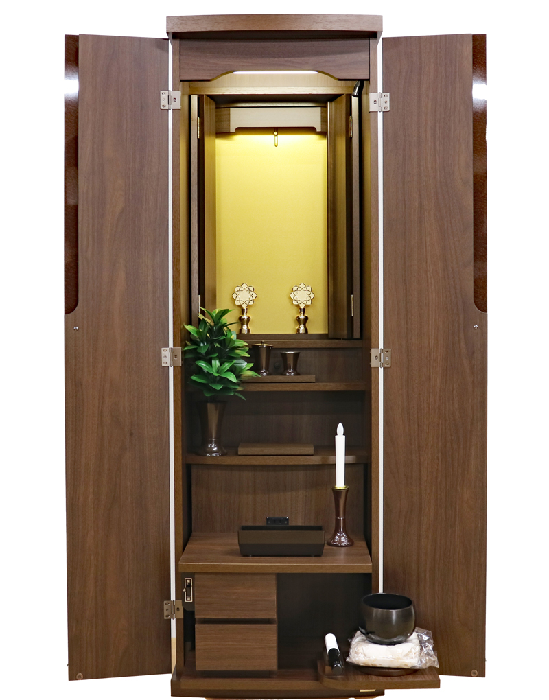 創価学会 家具調 中古仏壇 1110 ブラウン：発売しました