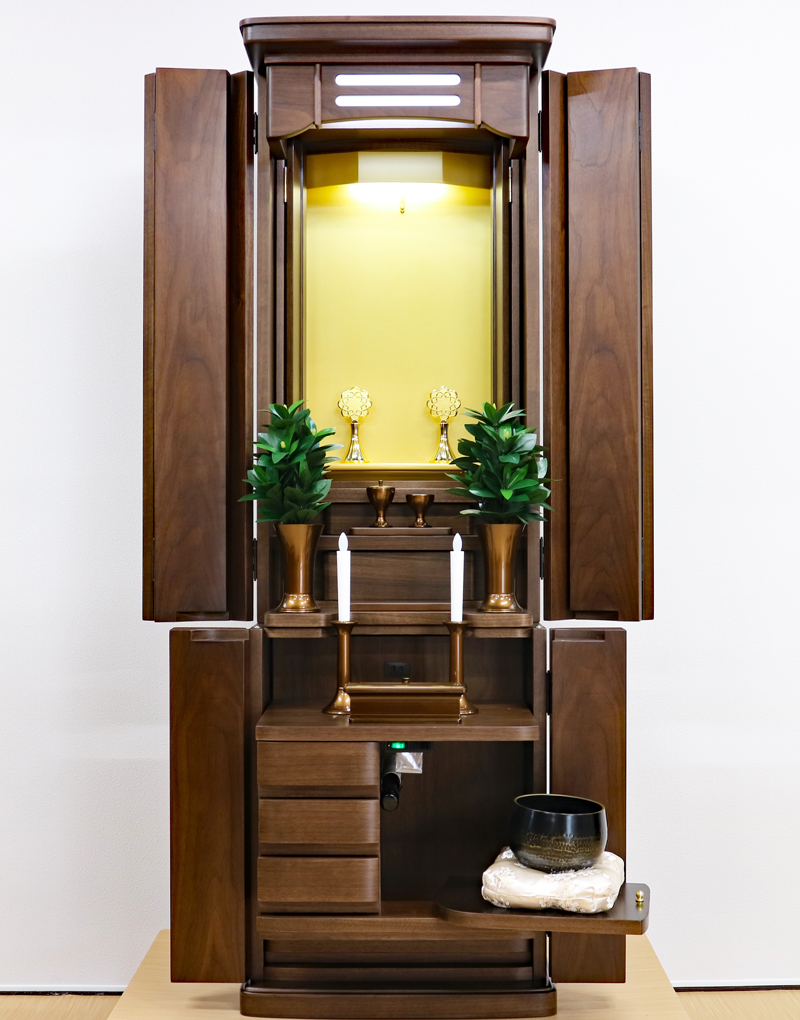 創価学会 家具調仏壇 「エトラント」 ウォールナット： おススメお買い得のアウトレット特価品です