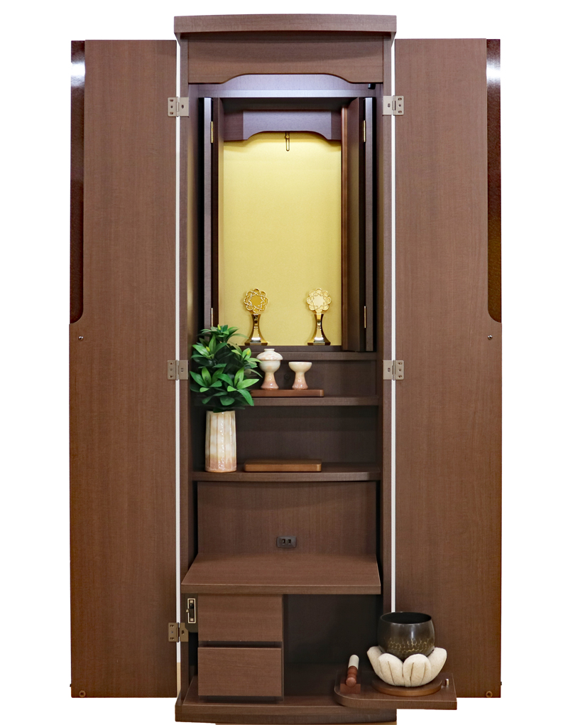 創価学会 家具調 中古仏壇 1123 ブラウン：発売しました！