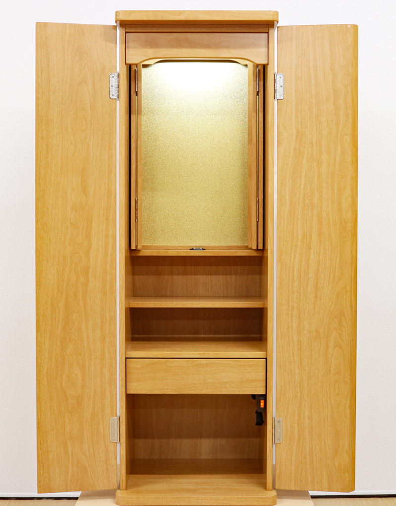 創価学会 家具調仏壇 「メルシー」 ライト 手動厨子扉付:上質レベル:ご注文頂きました。