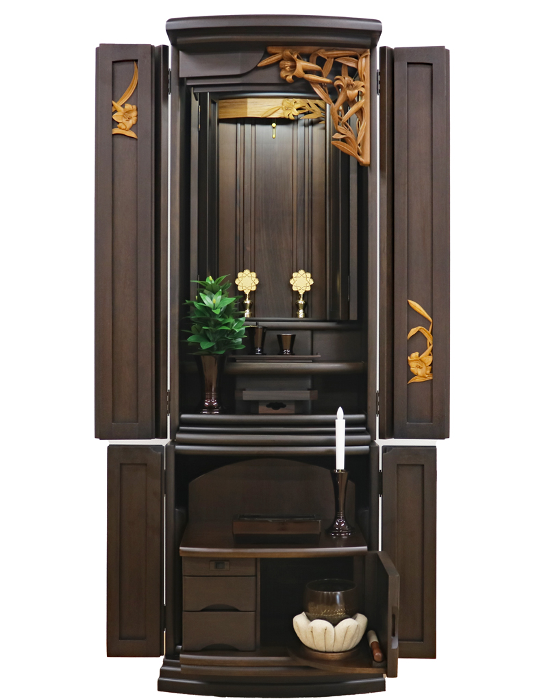 創価学会 家具調 中古仏壇 1129 ニヤトー 白ゆり：発売しました！