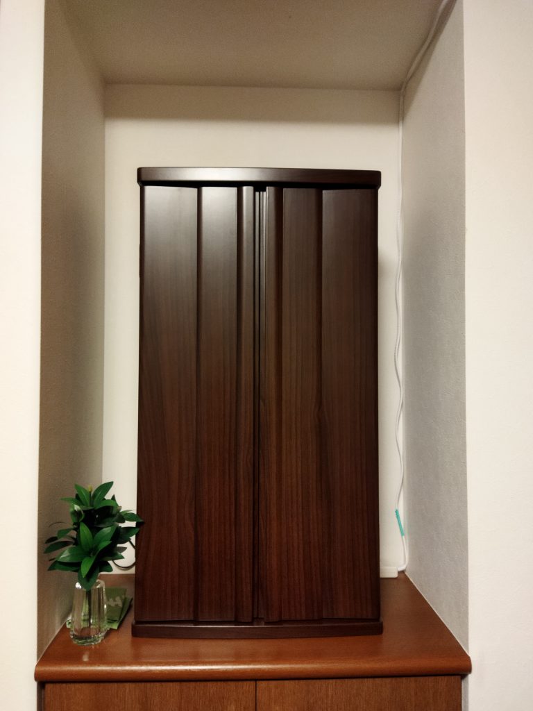 創価学会 コンパクトミニ仏壇 「チャンス」 アクリル厨子 ウォールナット：お客様より購入お喜びのメールを頂きました。