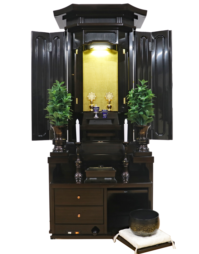 創価学会 厨子型 中古仏壇 B1159:発売しました。自動開閉機＋LED２本新品交換しましたお買得品！