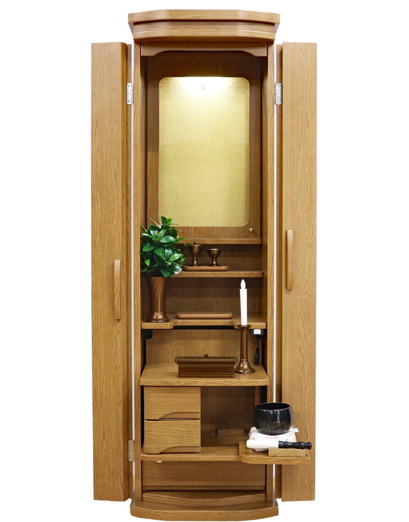 創価学会 家具調仏壇 「コレクト」 ナラ アクリル厨子：発売！