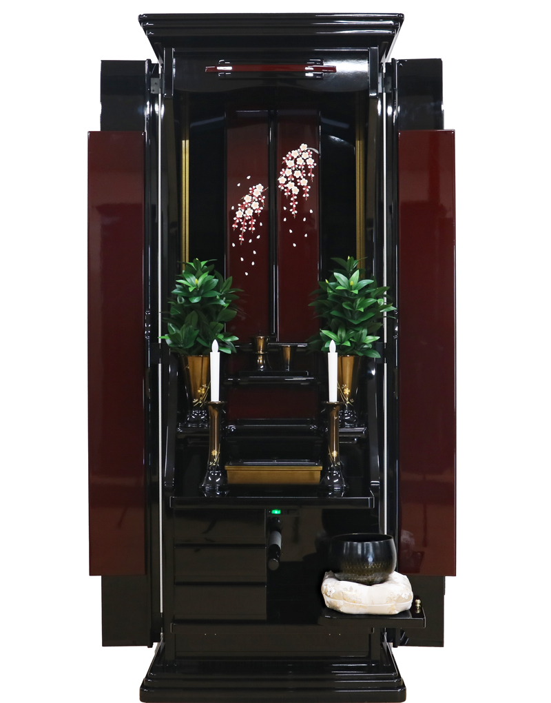 創価学会 家具調 中古仏壇 1163 京仙華 しだれ桜蒔絵：発売しました