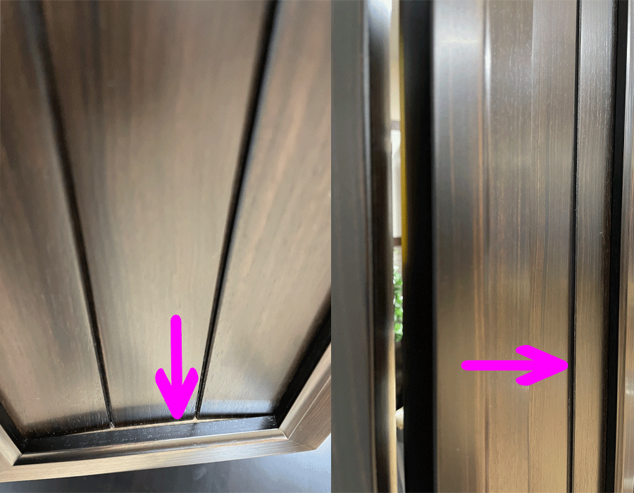 創価学会 厨子型 中古仏壇 1162　33本黒檀 怒涛 ：黒檀無垢一枚使用の結果　とびらの左に反りが有りました。