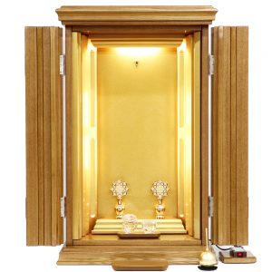 創価仏壇 高級上置き仏壇 「エッセンス」 3Dレインボーゴールド厨子：ご紹介