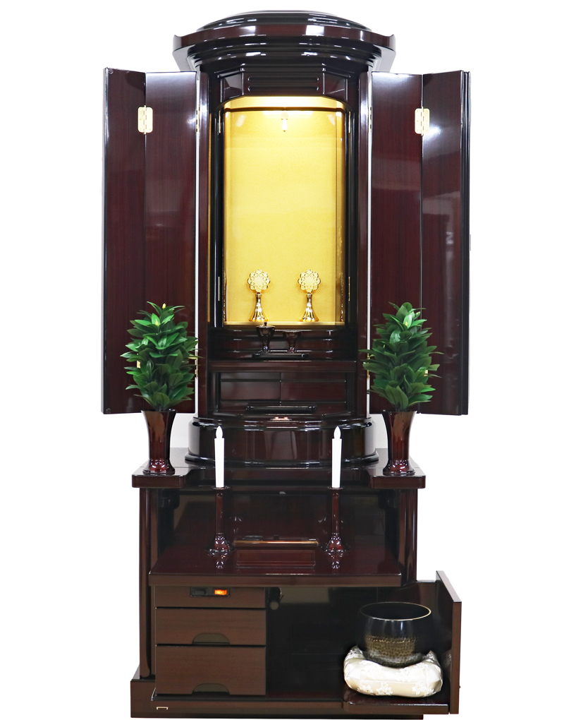 創価学会 厨子型仏壇 新型 「風」 紫檀 レインボーゴールド厨子：お勧めご紹介コーナー