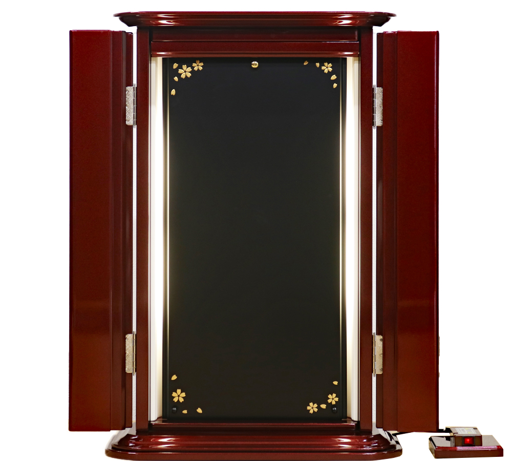 仏壇革命 桜梅桃李 オリジナル厨子:ワインレッド：発売限定１台限りの世界に一つだけのあなたの仏壇です。