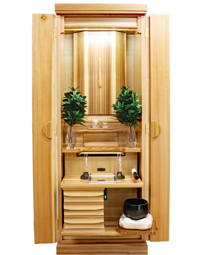 創価仏壇 桜梅桃李 オリジナル仏壇 吉野杉 無垢:限定3本で、受注頂き１本一本丁寧に製造いたします。