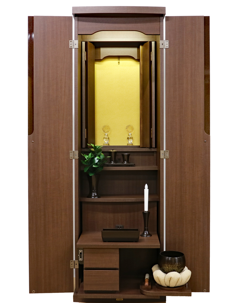創価学会 家具調 中古仏壇 1195 ブラウン：発売しました