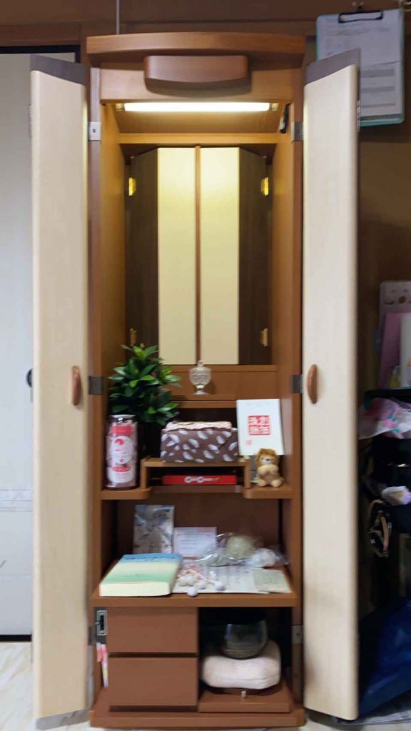 創価学会 家具調 中古仏壇 1193 メープルウッド：購入お客様より嬉しいアンケートでお答えいただきました。