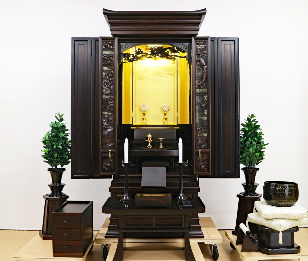 創価中古仏壇 B1217 尾長鳥　特装ご本尊様ご安置：発売しました！