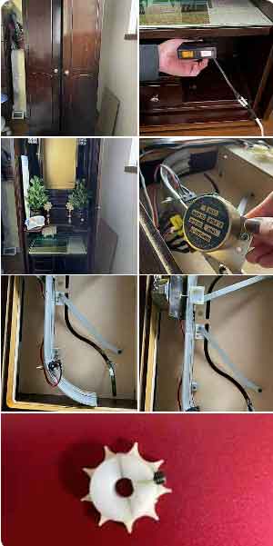 仏壇故障：自動開閉器のギアが割れてしまった：交換できますか？と問い合わせ頂きました。