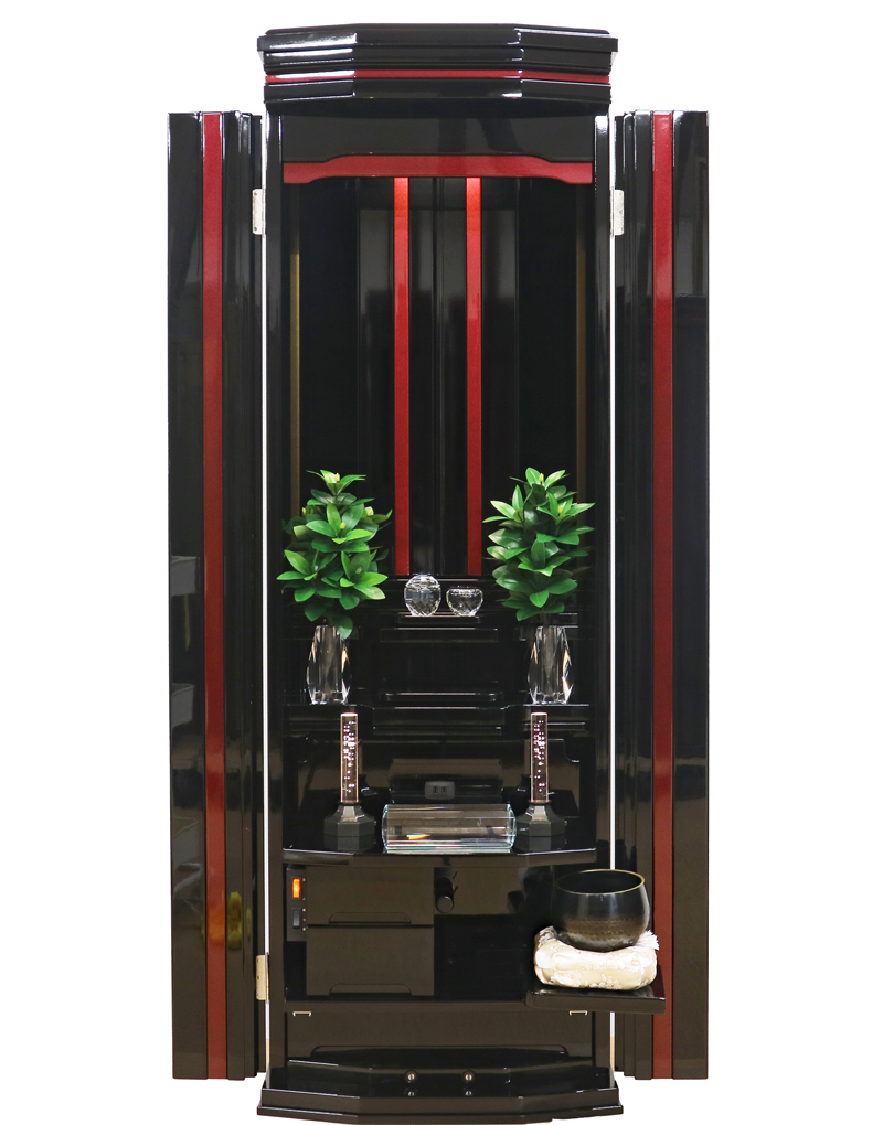 創価学会 家具調仏壇 「輝」 黒塗 ツートン特別色:現品限り大特価のご案内