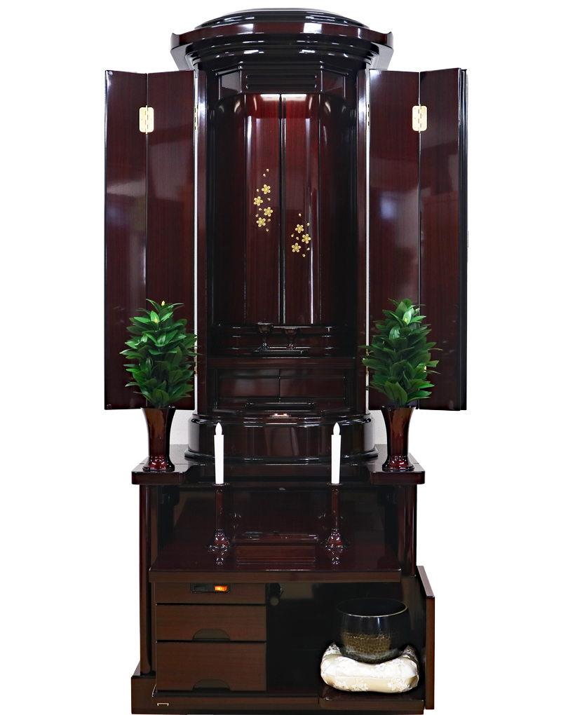 創価学会 厨子型仏壇 「風」 紫檀 蒔絵入 :現品限り大特価：発売しました！