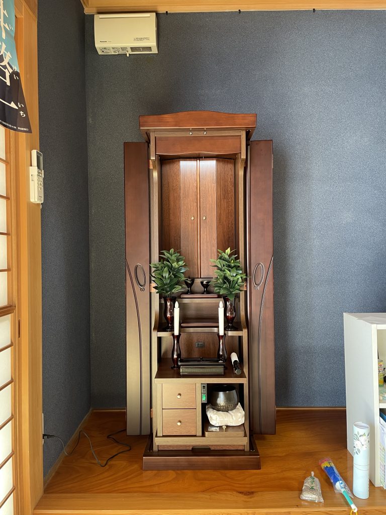 創価学会 家具調 中古仏壇 1218 ラックス ダーク：納品完了：お客様よりお喜びの声頂きました