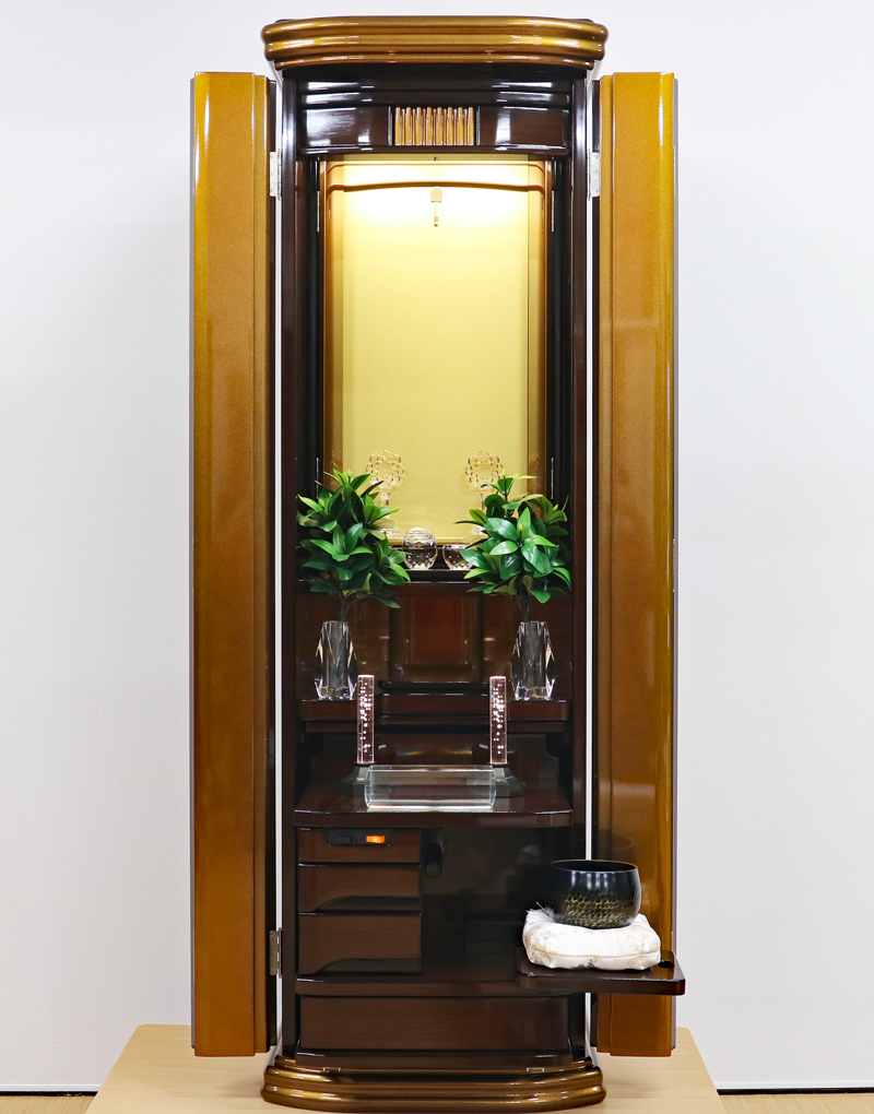 創価学会 家具調仏壇 「セルクル」 ブラウンメタリック:現品限り大特価販売中！