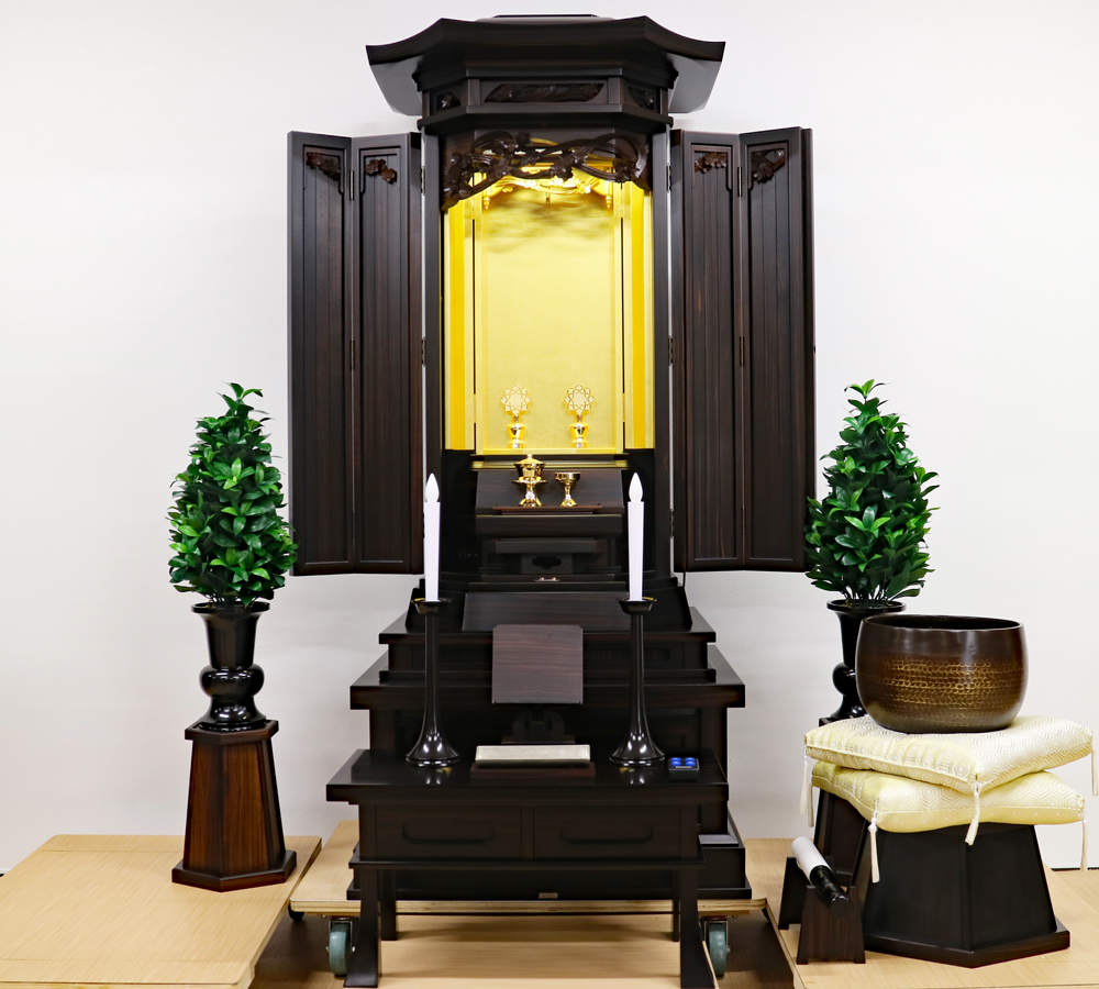 創価学会 厨子型 中古仏壇 1233 幸福桜 ：発売しました！:ともかくきれいで新品状態（特に仏壇本体）