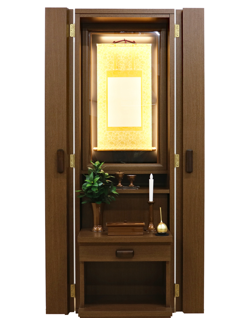 創価仏壇革命 家具調 「虚空厨子004」 オーク 常住ご本尊可 リモコン式:現品大特価販売！