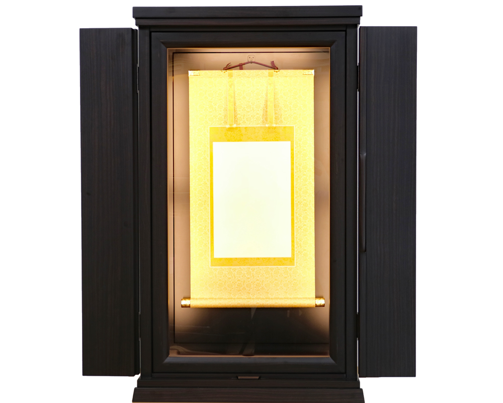 創価仏壇革命「虚空厨子003」 黒檀 :特装ご本尊可:リモコンスイッチ:現品限りの販売になります