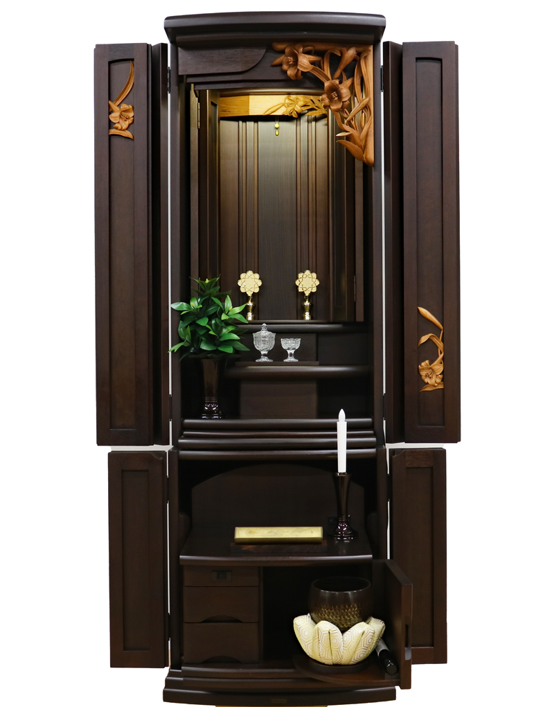 創価学会 家具調 中古仏壇 1236 ニヤトー 白ゆり：発売しました！