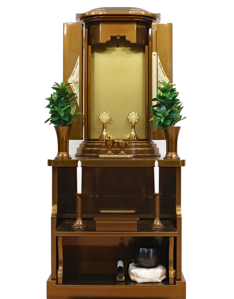 創価仏壇 「ミニ厨子」 下台付 ブラウンメタリック:桜梅桃李.comショールーム３周年記念・在庫一掃大特価セール対象商品：現品限り！