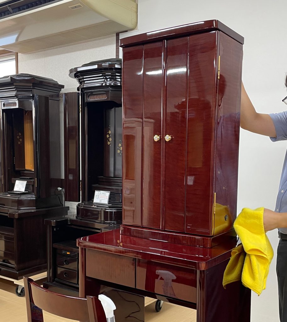 創価学会 イス付仏壇 「ポメリー」 ワインレッド：中古仏壇入荷しました