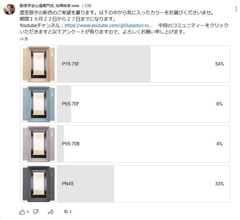 虚空厨子：新色カラー選挙（アンケート）にぜひ参加してください！