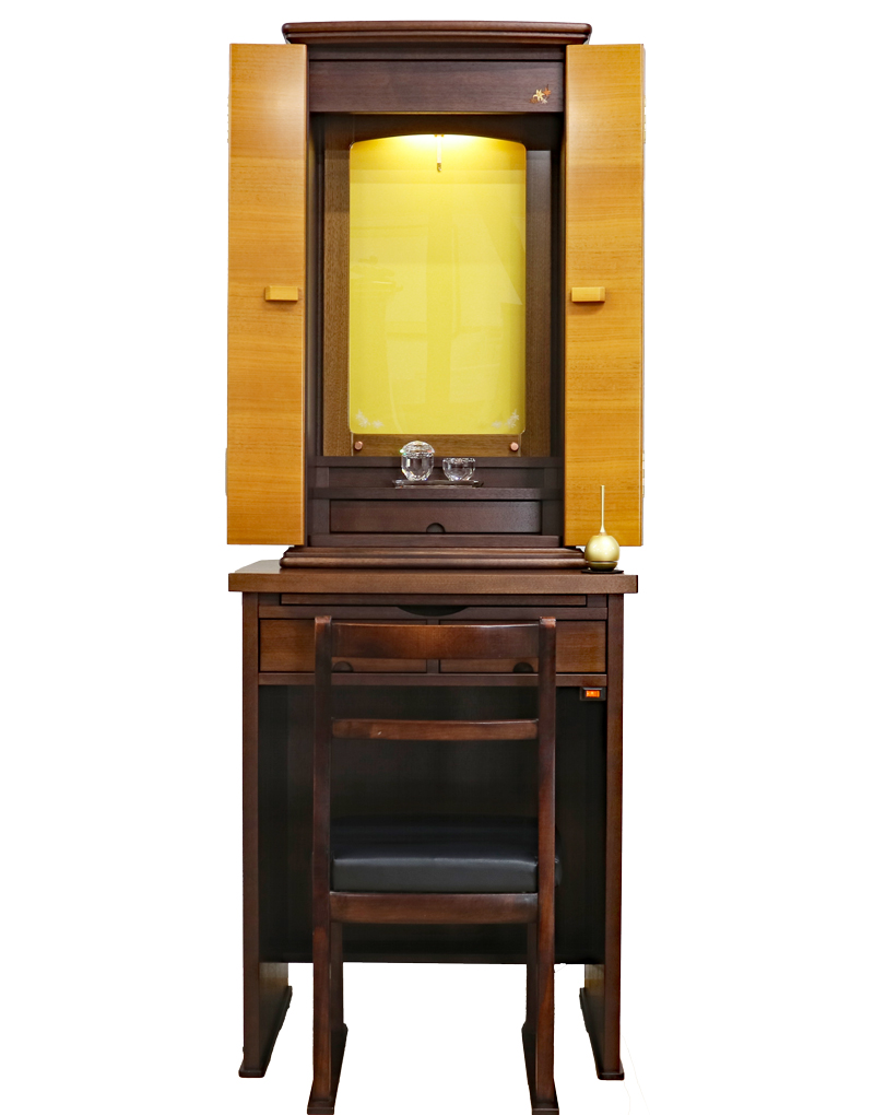 創価学会 イス付き家具調中古仏壇 1326 ゆり　ウォールナット:桜梅桃李.comから発売しました