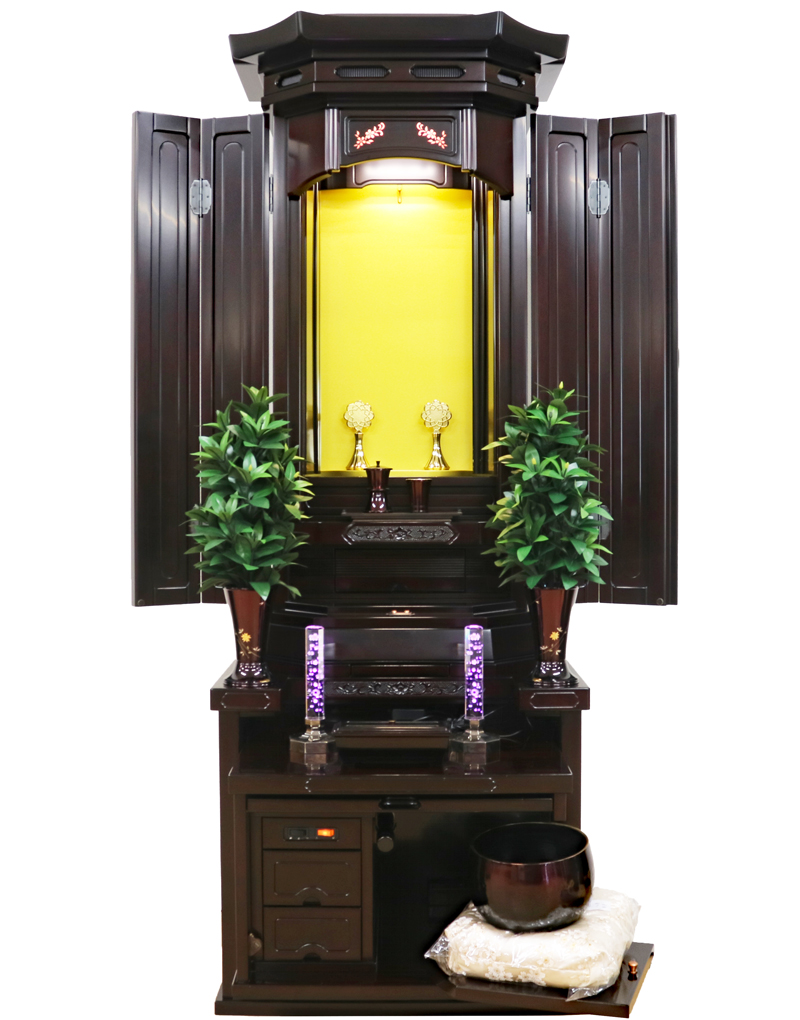 創価学会 厨子型 中古仏壇 1332 明日香 紫檀 徳島仏壇：桜梅桃李.comから発売しました！【逸品入荷】商品名： 厨子型中古仏壇1332「明日香」（商品番号: 1332）