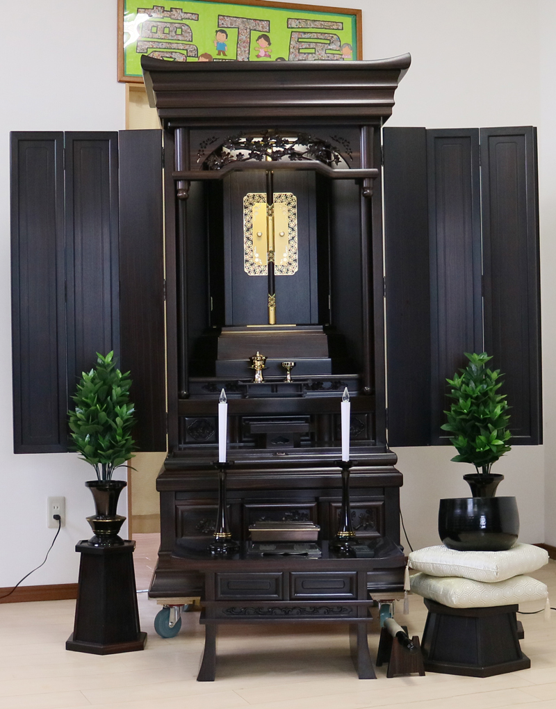 創価学会厨子型仏壇会館型金剛桜25　本黒檀本金箔　会場・拠点に最適　570　創価学会仏壇最安値激安　桜梅桃李.comより発売