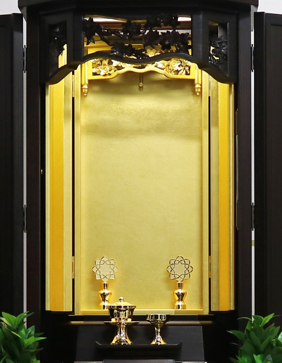 創価学会仏壇専門店桜梅桃李.com 創価学会厨子型中古仏壇540　金剛堂　櫻彫刻　家具調仏壇