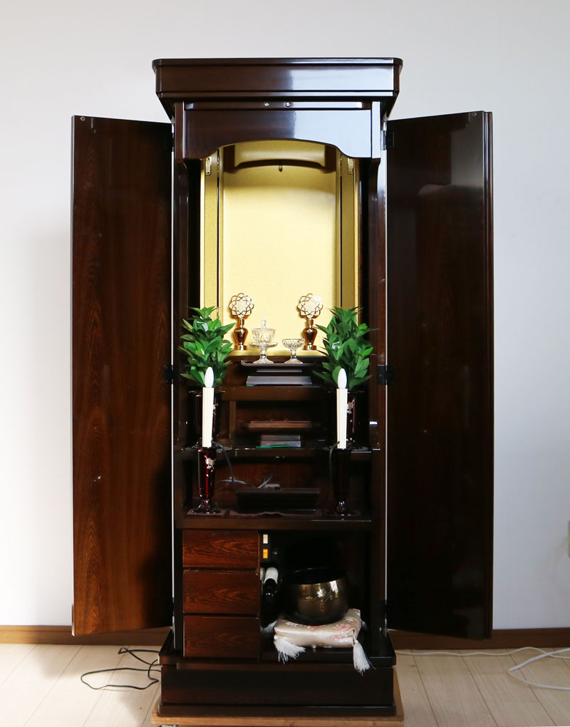 創価学会　家具調中古仏壇514　宝塔タガヤサンしだれ桜